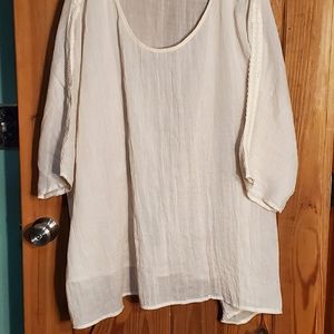 Elegant Cream Women's Top